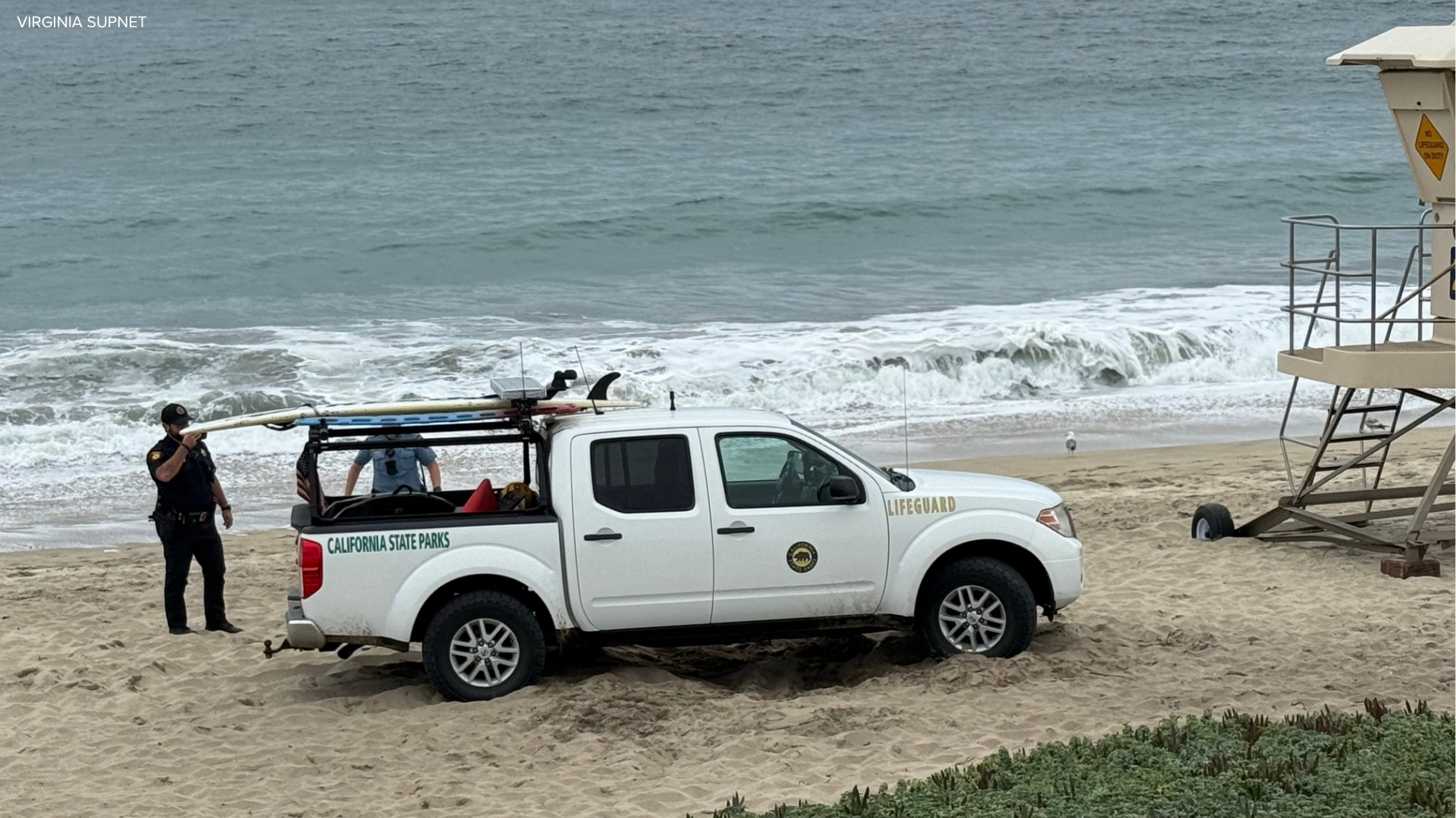 Possibly distracted lifeguard in truck ran over woman lying on Half Moon Bay beach