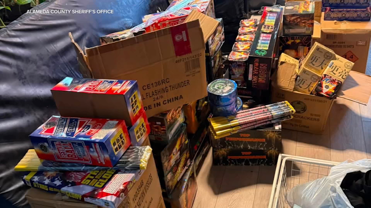 Over 500lbs of illegal fireworks seized from San Leandro home, sheriff's office says