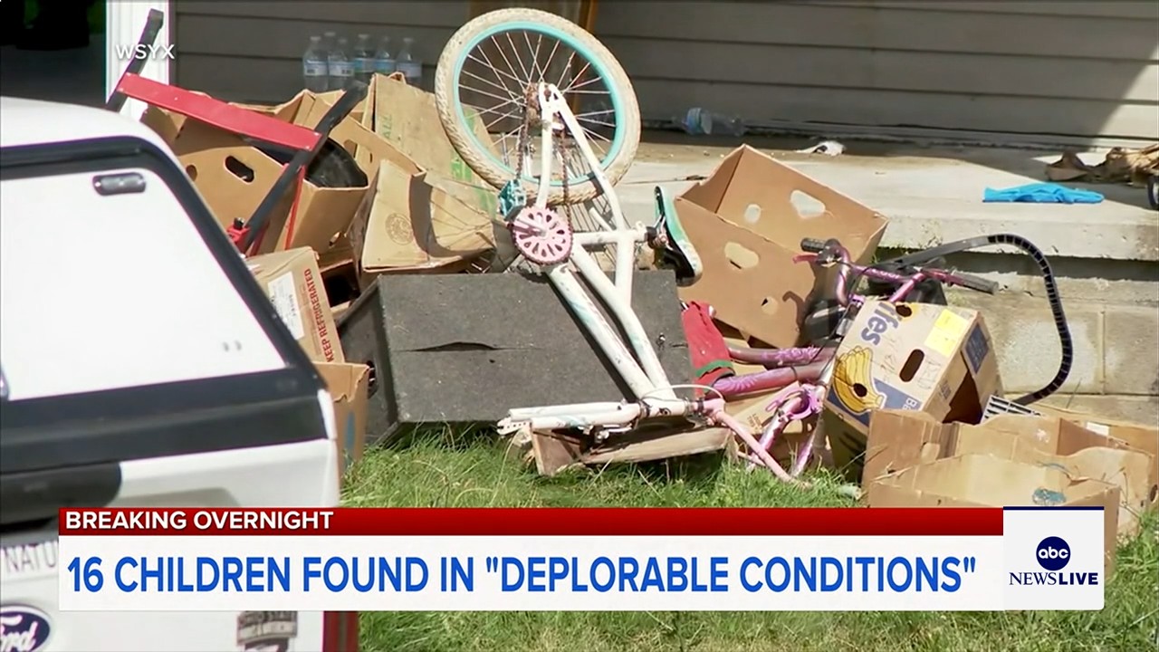 16 children found in 'deplorable' Ohio home were part of same family, 4 adults arrested
