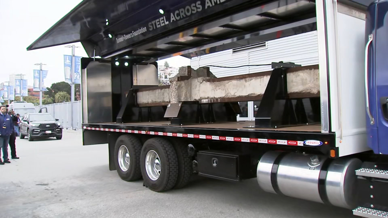 Steel beam from World Trade Center makes stop in San Francisco ahead of 9/11 25th anniversary