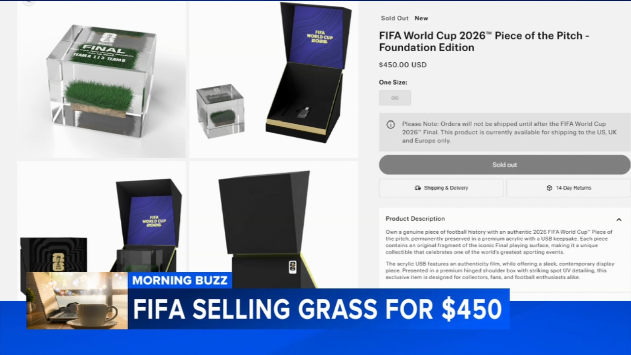FIFA selling the field to be used for the World Cup final for $450 a piece