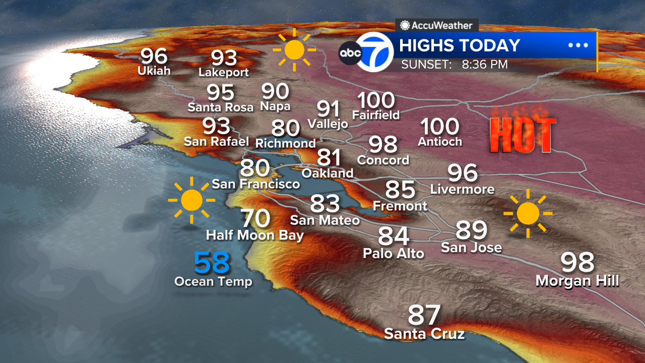 AccuWeather Forecast: Hottest day of the week, sunny and humid with heat advisory in effect
