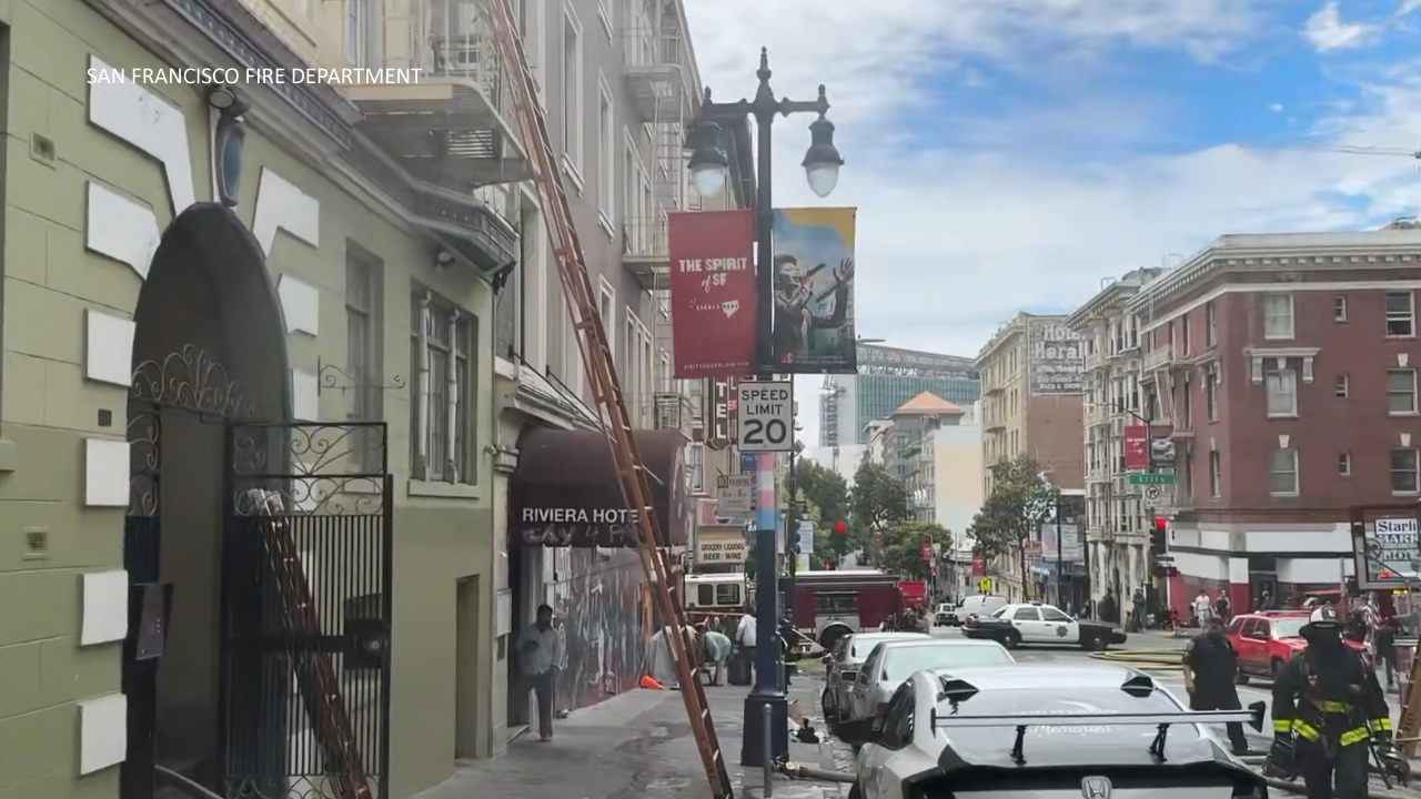 2-alarm fire burns at 6-story apartment building in San Francisco, officials say