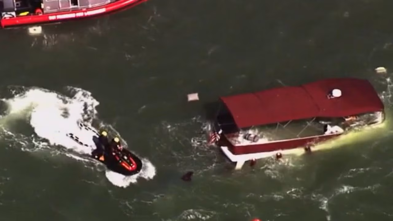 Search continues for three still missing after boat disaster near Alcatraz