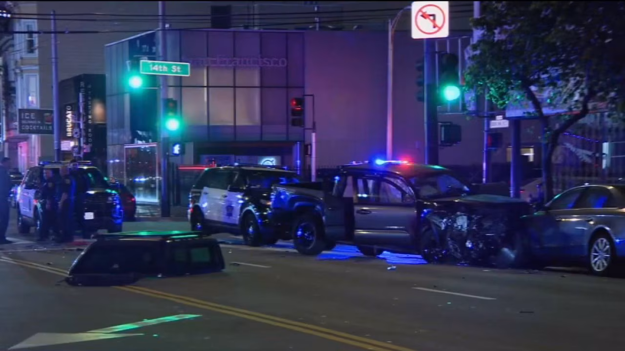 9 hurt after reckless driver crashes into car during SF police pursuit